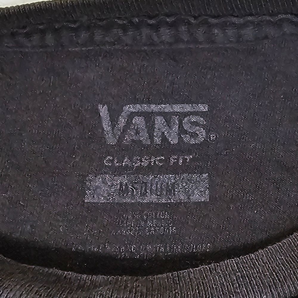 Vans 'Man, I Need Vans' Caveman Black Classic Fit T-Shirt Men's M 100% Cotton - Picture 4 of 7